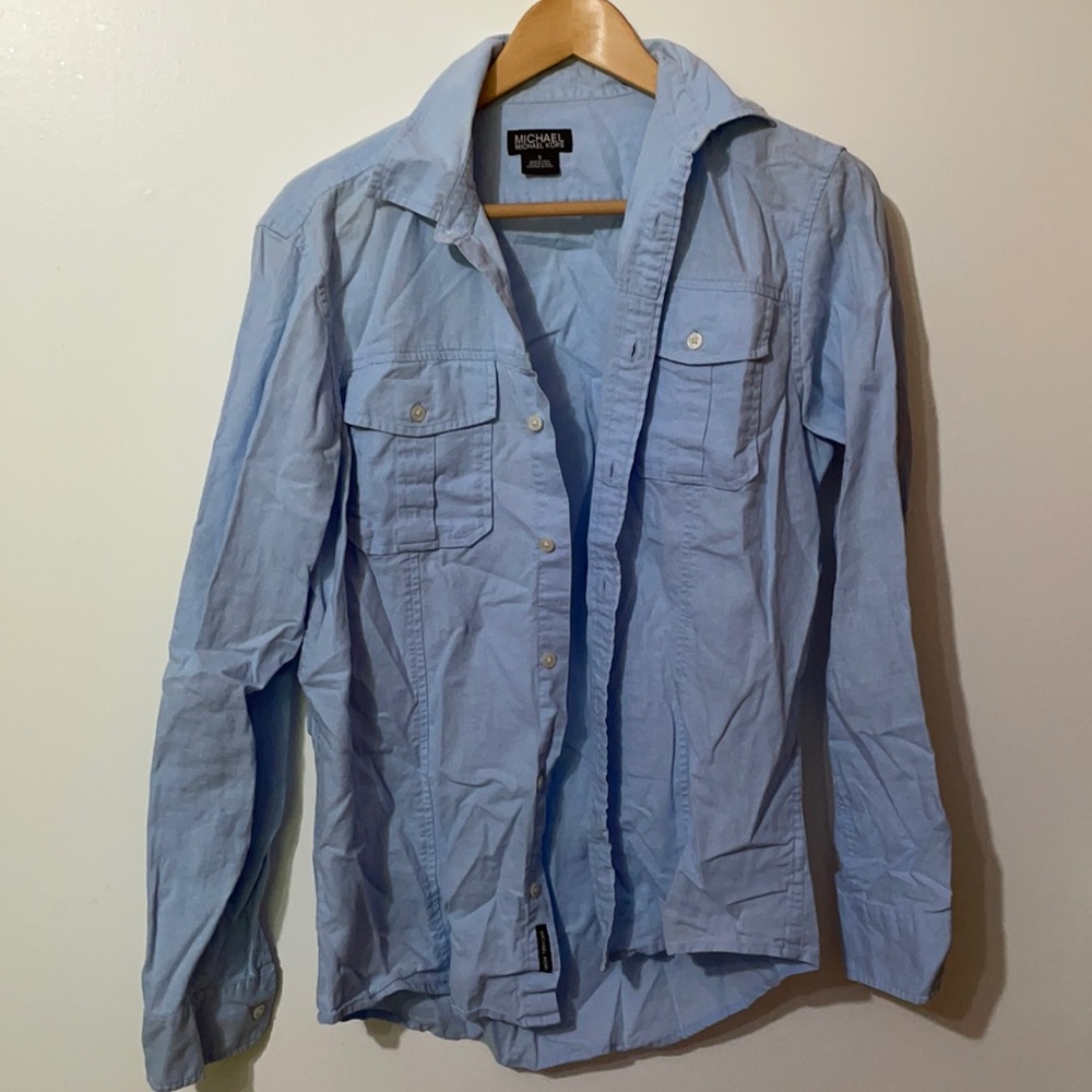 Blue Button Down - image 1